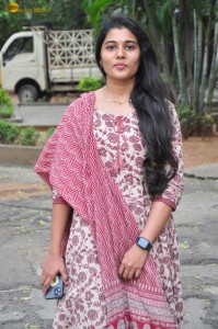 actress Sharanya Pradeep sweet and simple looks in a salwar