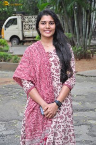 actress Sharanya Pradeep sweet and simple looks in a salwar