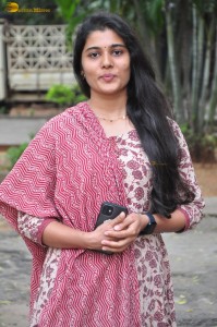 actress Sharanya Pradeep sweet and simple looks in a salwar