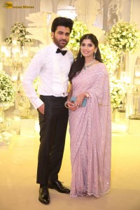 Sharwanand and Rakshita Reddy’s Wedding Reception attended by Balakrishna, Ram Charan, Venkatesh, KTR, and others