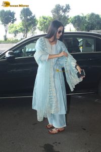 bollywood actress shehnaaz gill gorgeous in a blue salwar dress
