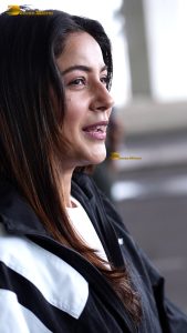actress shehnaaz gill cute at mumbai airport