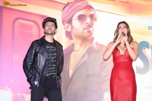 Shehzada Trailer Launch attended by Kartik Aaryan and Kriti Sanon
