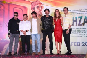 Shehzada Trailer Launch attended by Kartik Aaryan and Kriti Sanon