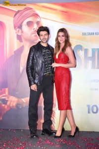 Shehzada Trailer Launch attended by Kartik Aaryan and Kriti Sanon