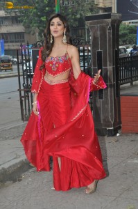 actress Shilpa Shetty red-hot looks in a red designer dress