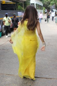 actress shilpa shetty stunning and gorgeous in a yellow saree