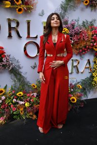 Indian actress shilpa shetty gorgeous in a red dress