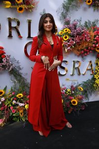 Indian actress shilpa shetty gorgeous in a red dress