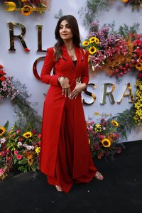 Indian actress shilpa shetty gorgeous in a red dress