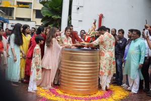 Ganesh Visarjan ceremony at actress Shilpa Shetty’s house