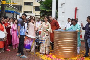 Ganesh Visarjan ceremony at actress Shilpa Shetty’s house