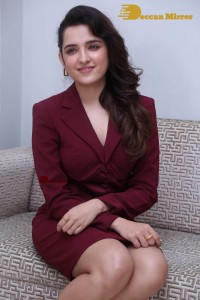 Singer and Actress Shirley Setia photoshoot in a red dress