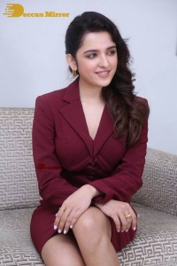 Singer and Actress Shirley Setia photoshoot in a red dress
