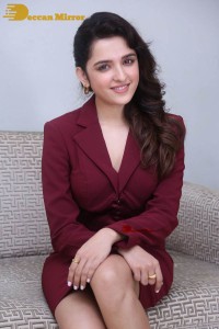 Singer and Actress Shirley Setia photoshoot in a red dress