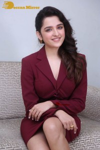 Singer and Actress Shirley Setia photoshoot in a red dress