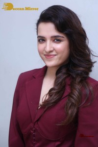 Singer and Actress Shirley Setia photoshoot in a red dress