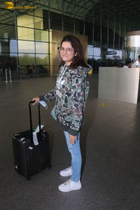 Indian actress and singer shirley setia seen at mumbai airport on jan 8, 2023