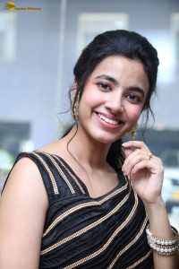actress Shivani Nagaram cute photoshoot in a black dress