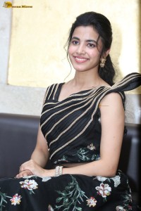 actress Shivani Nagaram cute photoshoot in a black dress