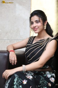 actress Shivani Nagaram cute photoshoot in a black dress