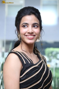 actress Shivani Nagaram cute photoshoot in a black dress