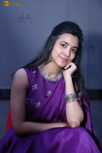actress Shivani Nagaram pretty in a blue salwar