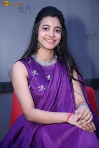 actress Shivani Nagaram pretty in a blue salwar