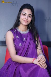 actress Shivani Nagaram pretty in a blue salwar