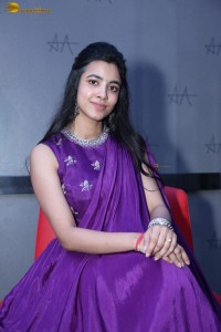 actress Shivani Nagaram pretty in a blue salwar