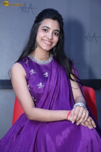 actress Shivani Nagaram pretty in a blue salwar