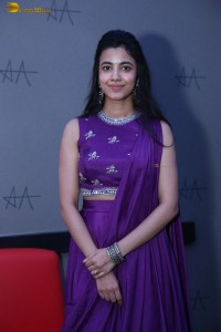 actress Shivani Nagaram pretty in a blue salwar