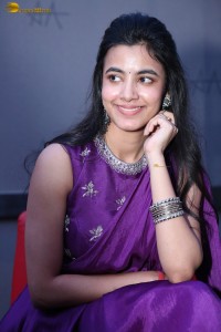 actress Shivani Nagaram pretty in a blue salwar