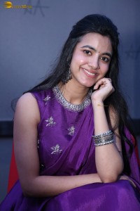 actress Shivani Nagaram pretty in a blue salwar