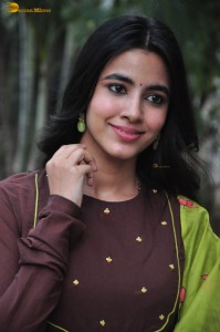 actress shivani nagaram cute photoshoot in a brown salwar