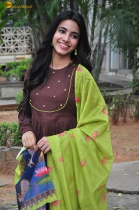 actress shivani nagaram cute photoshoot in a brown salwar