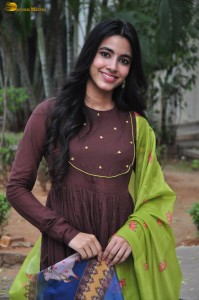 actress shivani nagaram cute photoshoot in a brown salwar