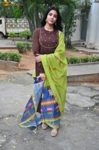 actress shivani nagaram cute photoshoot in a brown salwar
