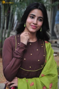 actress shivani nagaram cute photoshoot in a brown salwar