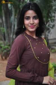 actress shivani nagaram cute photoshoot in a brown salwar