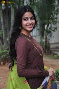 actress shivani nagaram cute photoshoot in a brown salwar