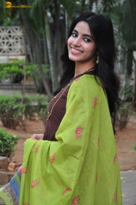actress shivani nagaram cute photoshoot in a brown salwar