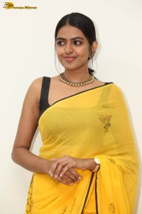 actress shivani rajashekar beautiful looks in a yellow saree