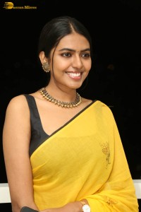 actress shivani rajashekar beautiful looks in a yellow saree