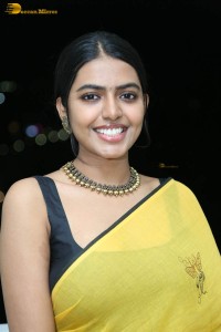 actress shivani rajashekar beautiful looks in a yellow saree