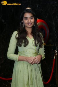Shivathmika Rajashekar dressed in a green salwar kameez for a photoshoot