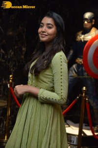 Shivathmika Rajashekar dressed in a green salwar kameez for a photoshoot