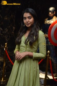 Shivathmika Rajashekar dressed in a green salwar kameez for a photoshoot
