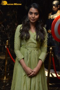Shivathmika Rajashekar dressed in a green salwar kameez for a photoshoot