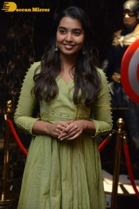 Shivathmika Rajashekar dressed in a green salwar kameez for a photoshoot
